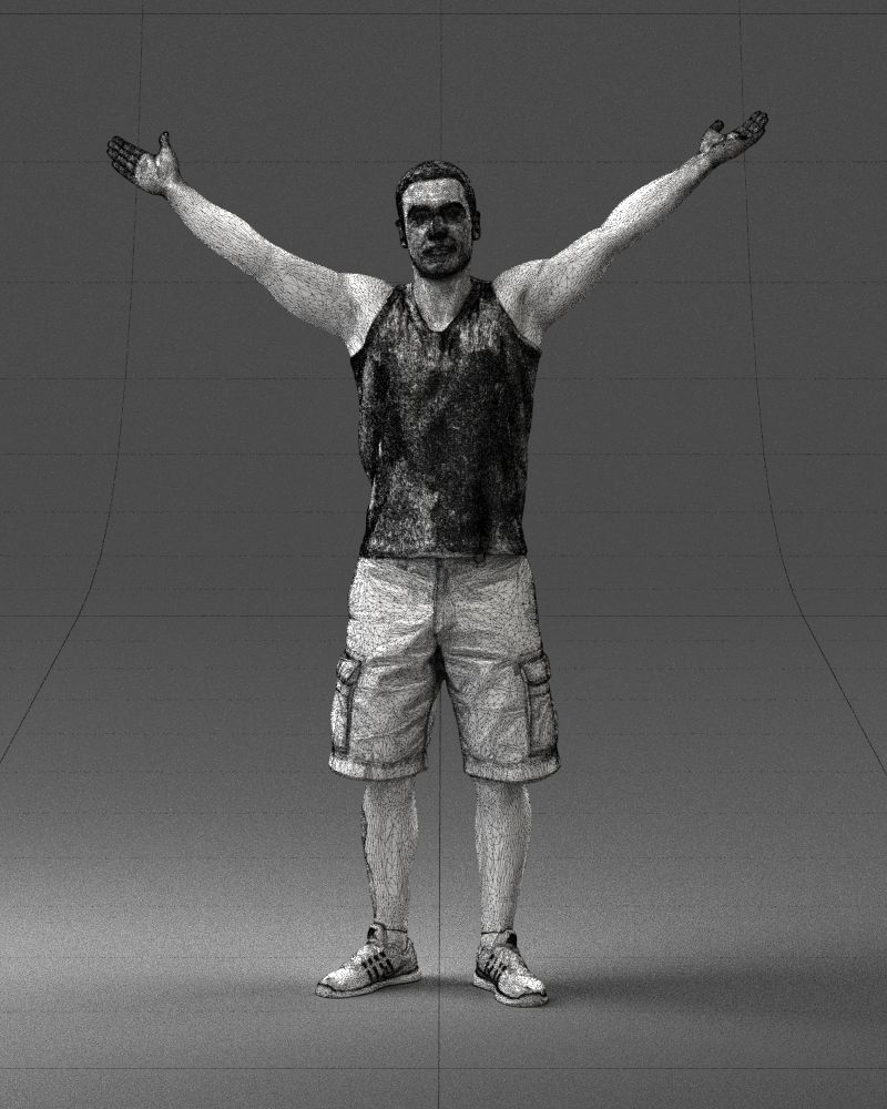 000120 Man with Arms Raised 0225 3D model_35