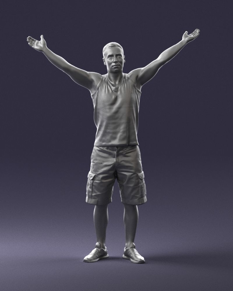 000120 Man with Arms Raised 0225 3D model_1