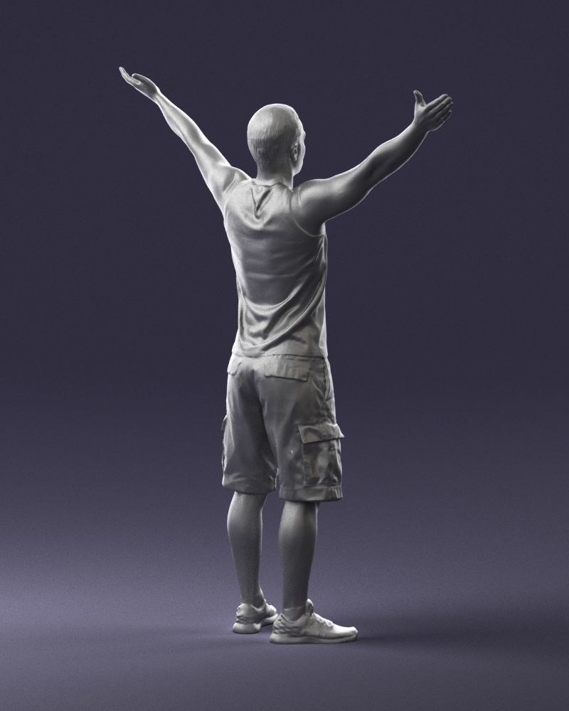 000120 Man with Arms Raised 0225 3D model_16