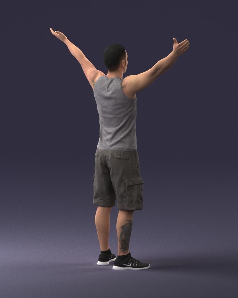 000120 Man with Arms Raised 0225 3D model_15