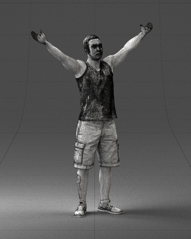 000120 Man with Arms Raised 0225 3D model_8