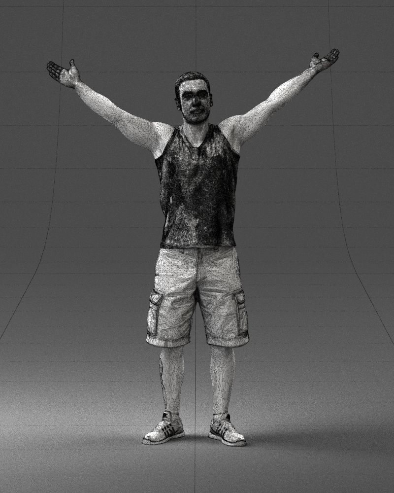 000120 Man with Arms Raised 0225 3D model_38