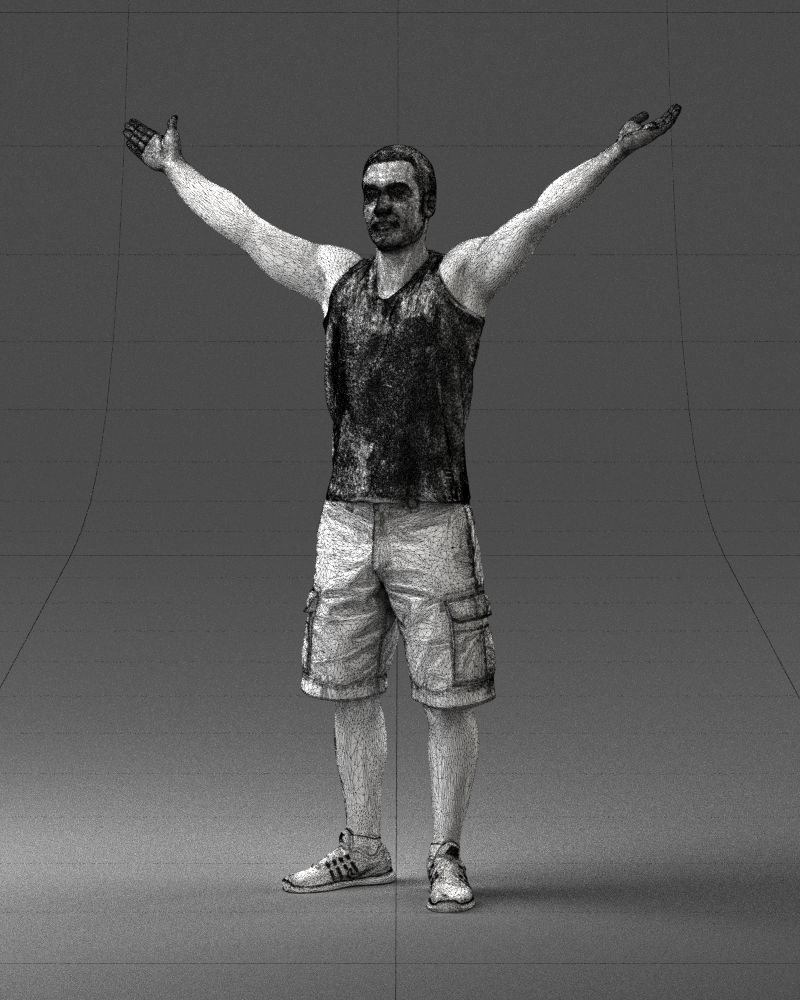 000120 Man with Arms Raised 0225 3D model_32