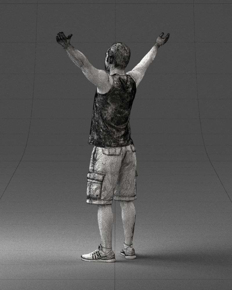 000120 Man with Arms Raised 0225 3D model_23