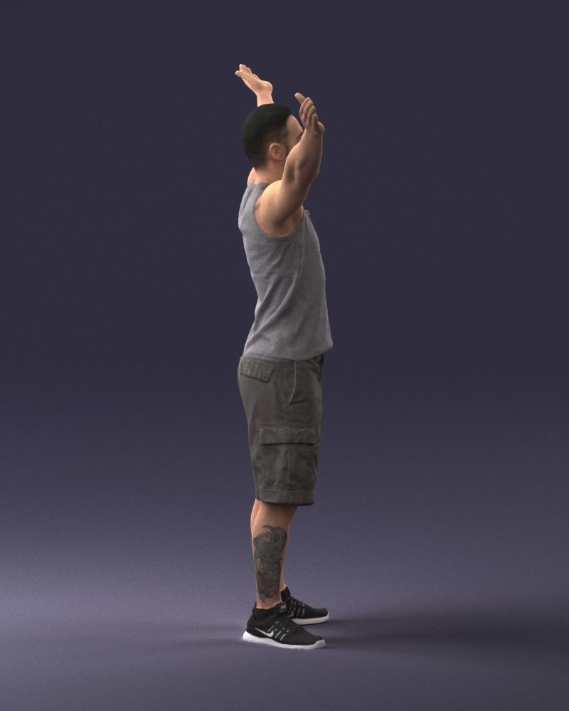 000120 Man with Arms Raised 0225 3D model_12