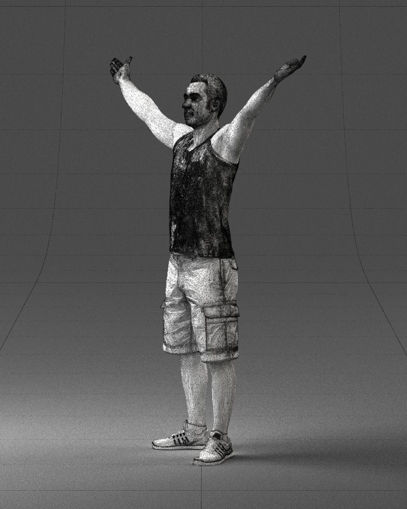 000120 Man with Arms Raised 0225 3D model_29