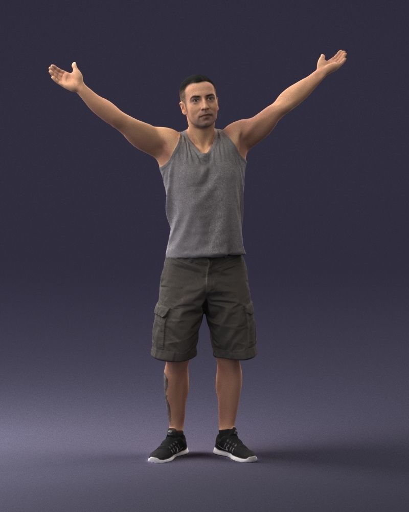 000120 Man with Arms Raised 0225 3D model_3