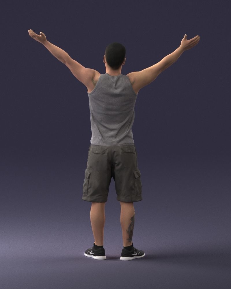 000120 Man with Arms Raised 0225 3D model_18