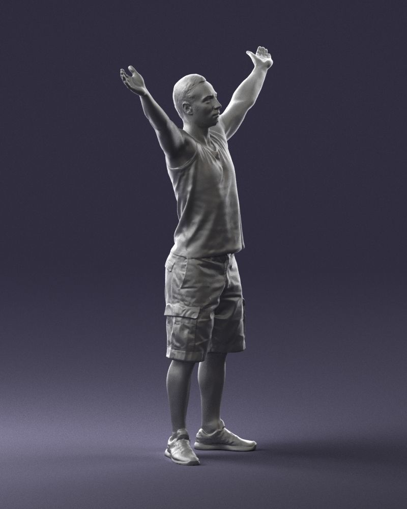 000120 Man with Arms Raised 0225 3D model_10