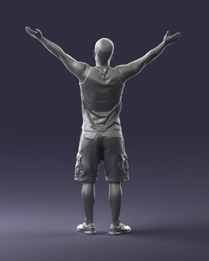 000120 Man with Arms Raised 0225 3D model_19
