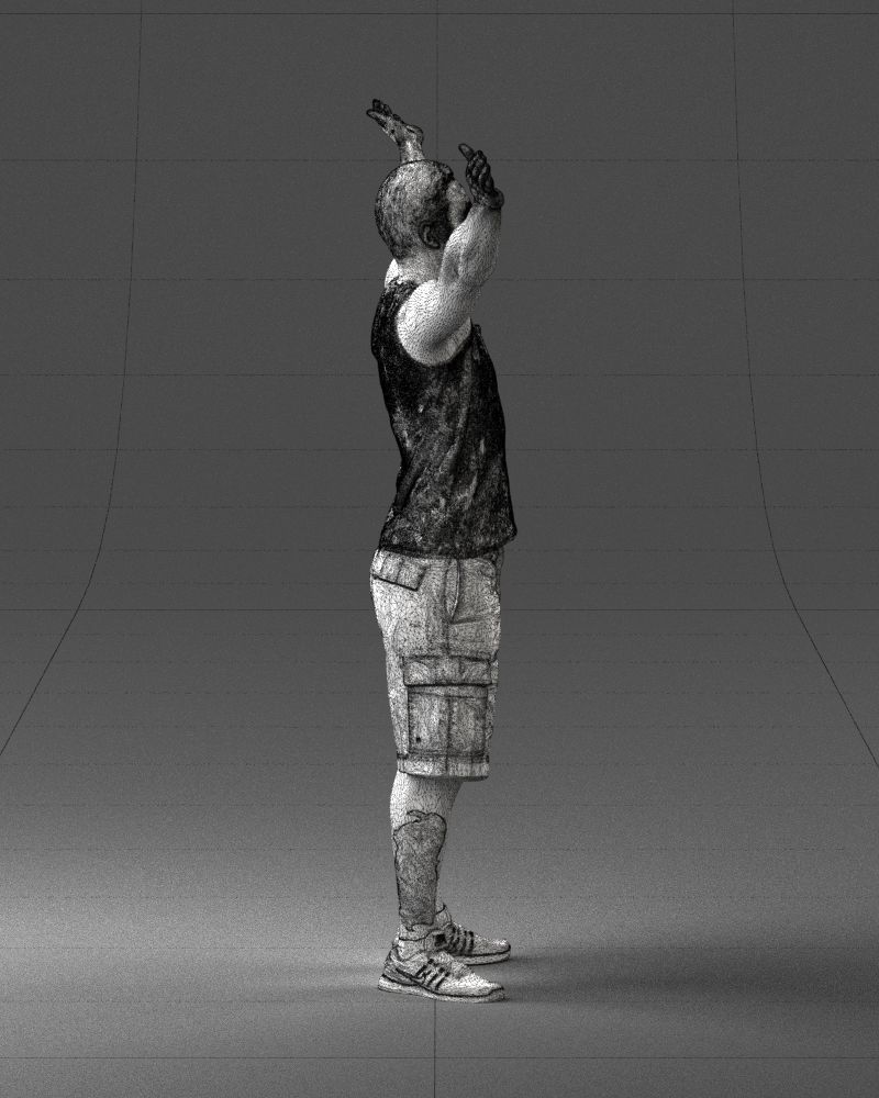 000120 Man with Arms Raised 0225 3D model_14