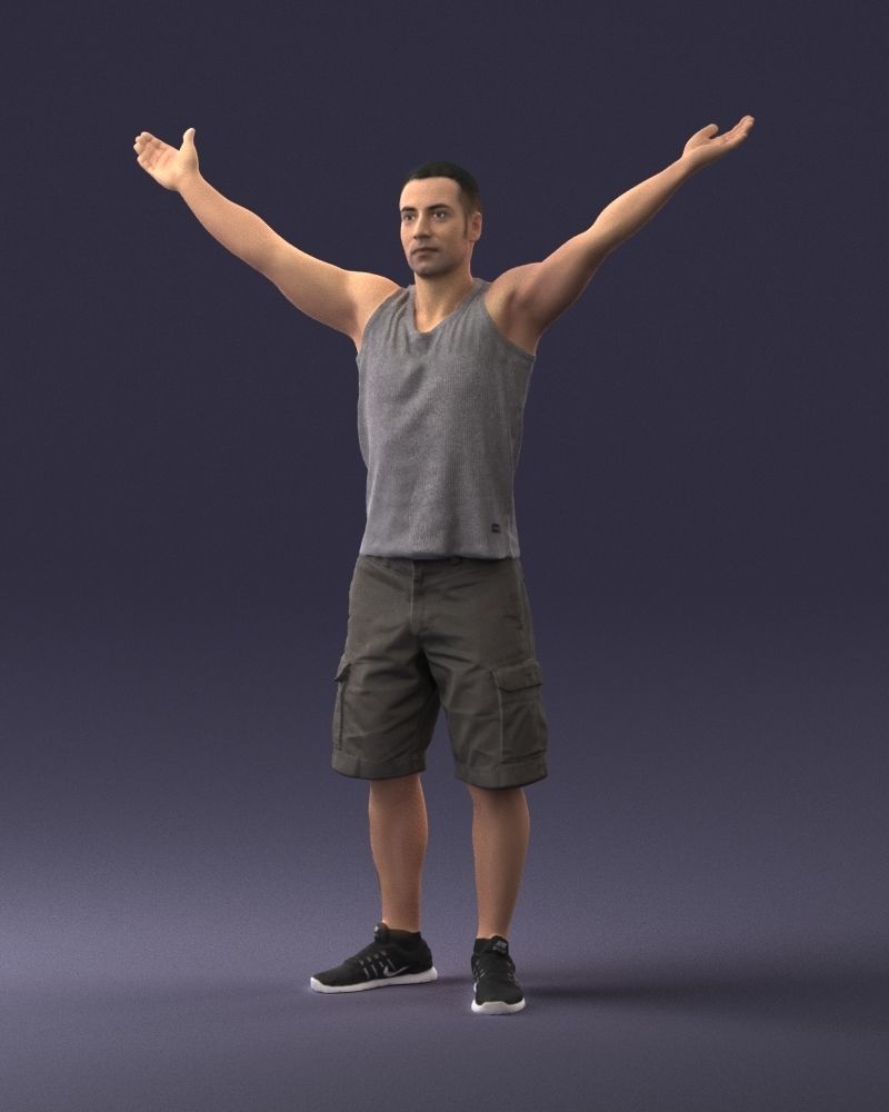 000120 Man with Arms Raised 0225 3D model_30