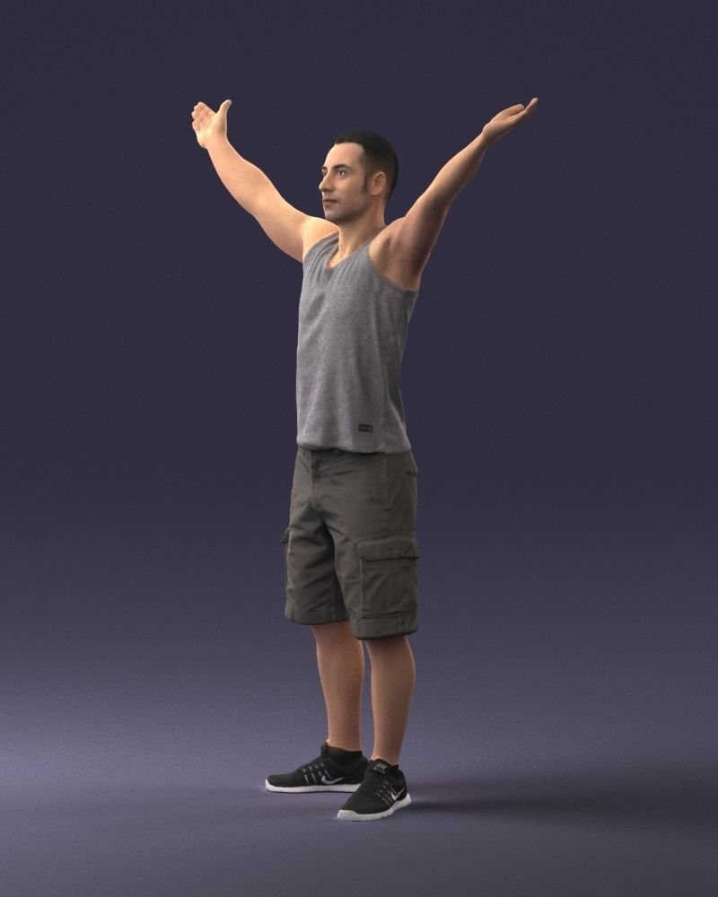 000120 Man with Arms Raised 0225 3D model_27