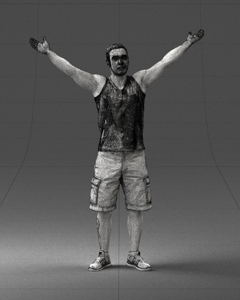 000120 Man with Arms Raised 0225 3D model_5