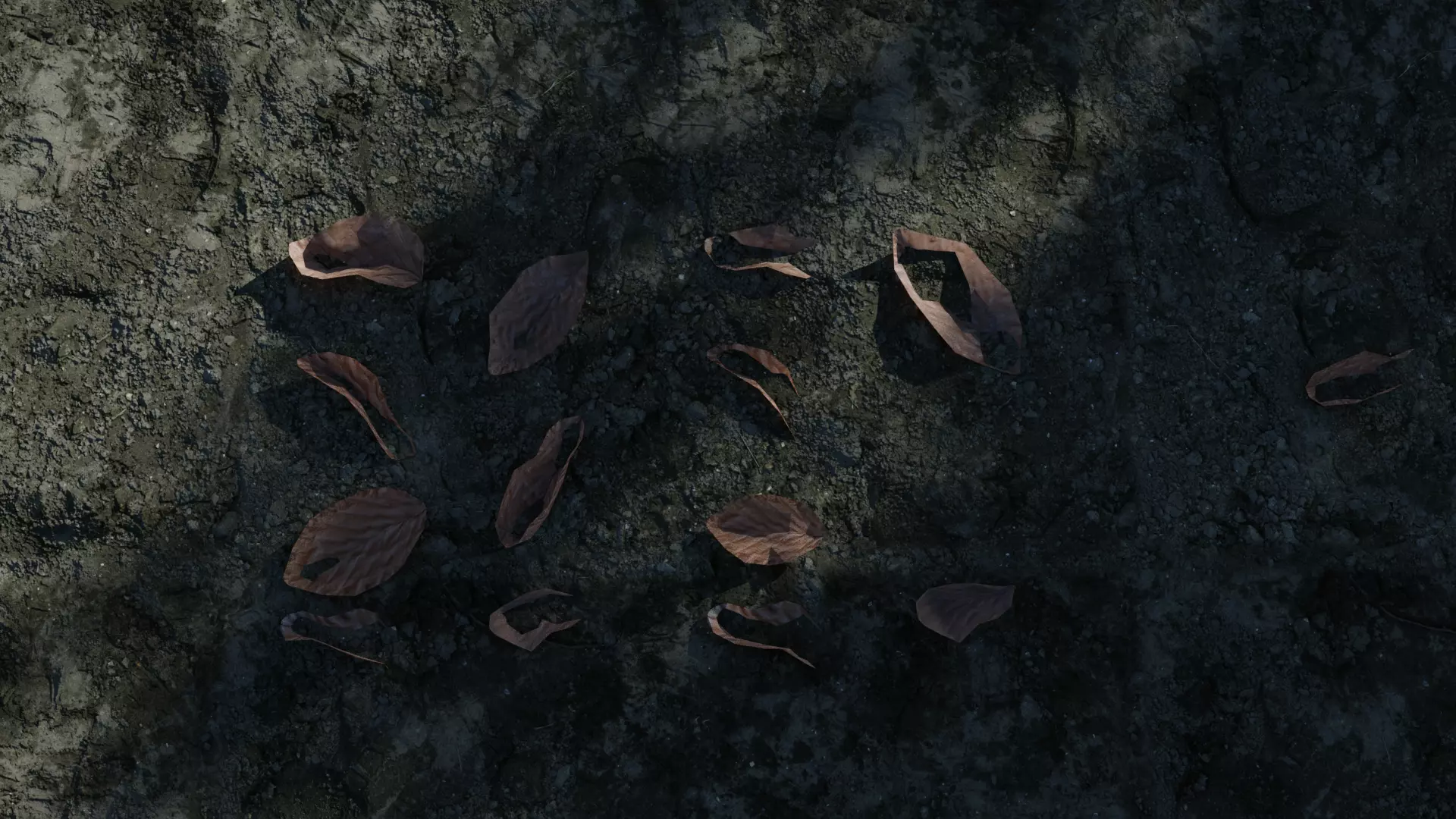 NATURE leaves laying 3D model