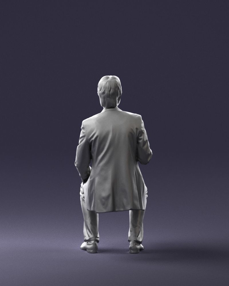 Man in a business suit is sitting 0240 3D model_19