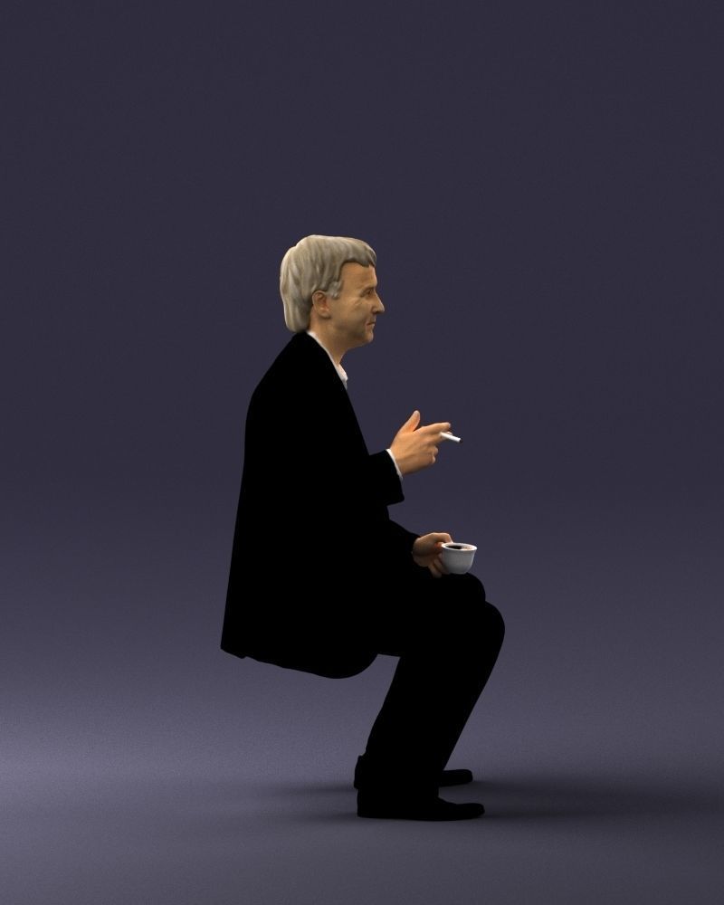 Man in a business suit is sitting 0240 3D model_12