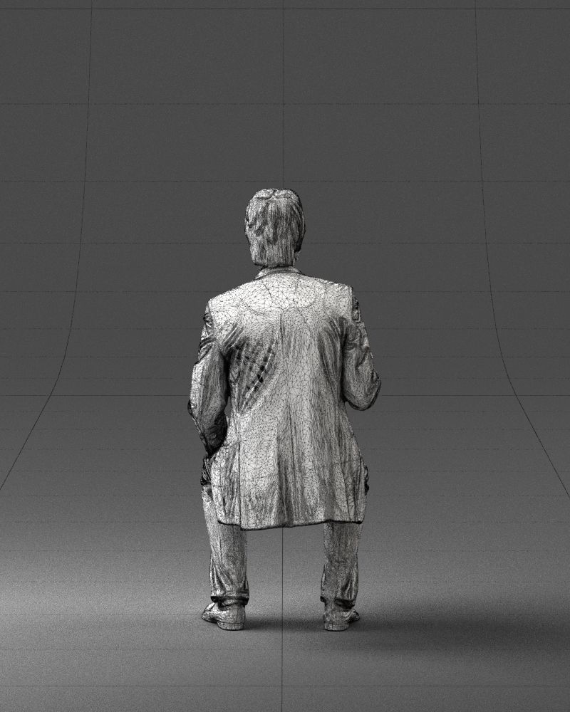Man in a business suit is sitting 0240 3D model_20