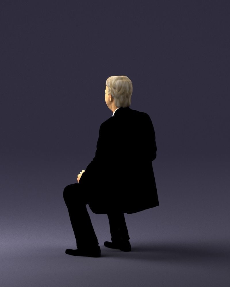 Man in a business suit is sitting 0240 3D model_21