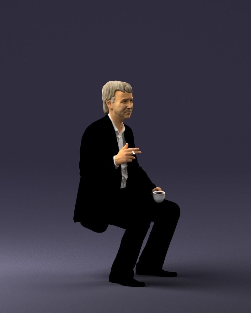 Man in a business suit is sitting 0240 3D model_9