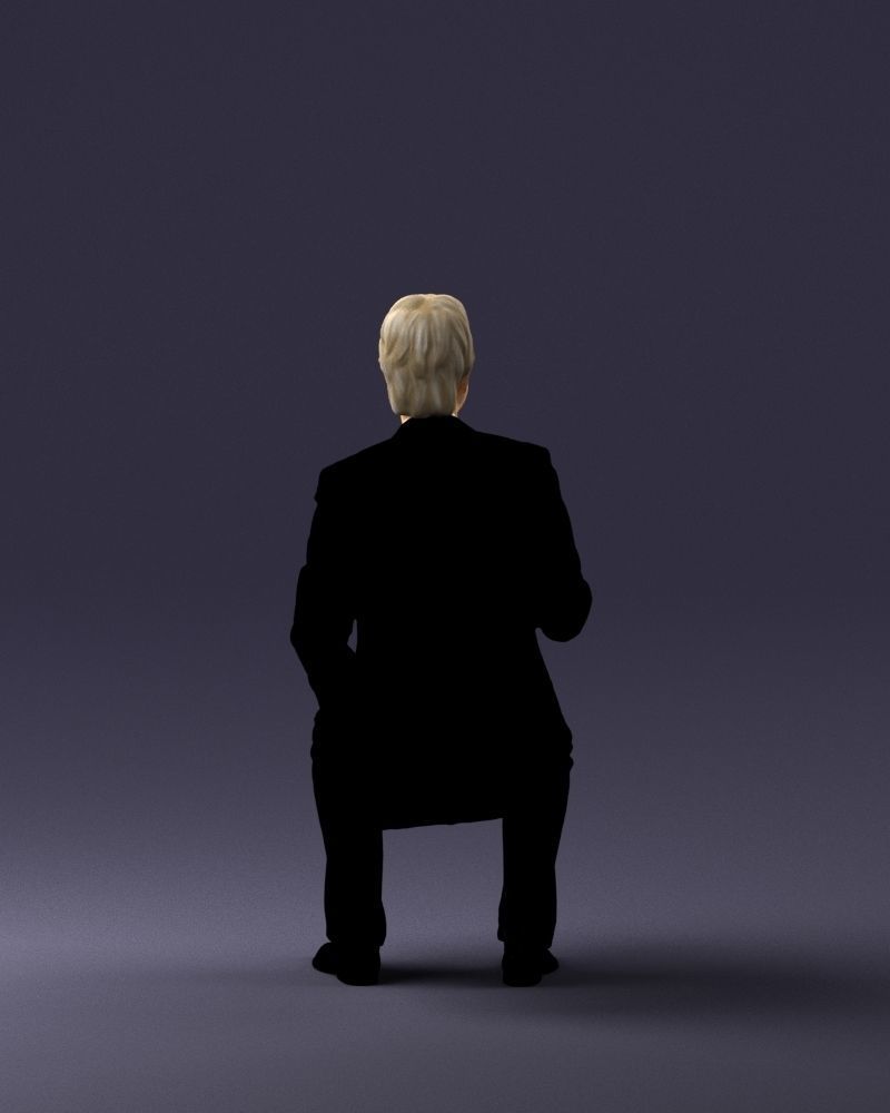Man in a business suit is sitting 0240 3D model_18