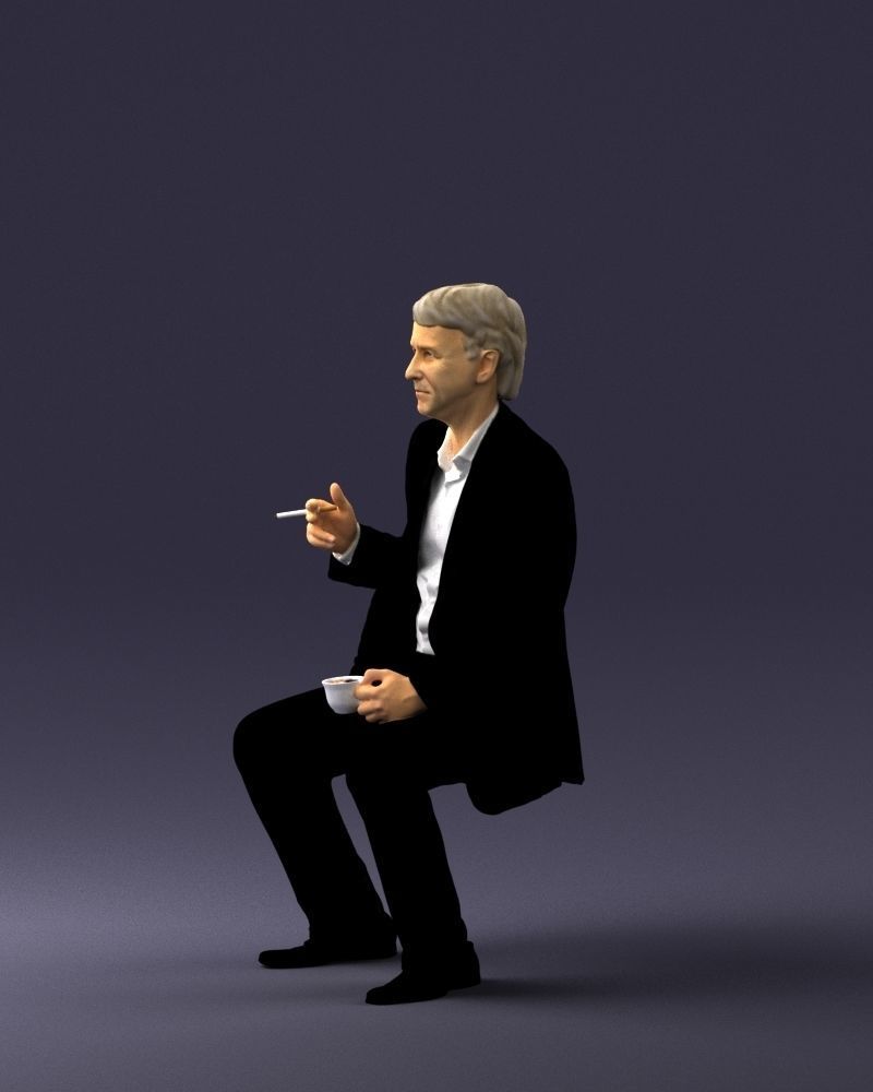 Man in a business suit is sitting 0240 3D model_27