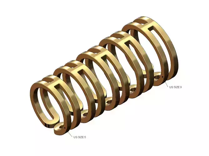 Simple open work stacker band US sizes 5to9