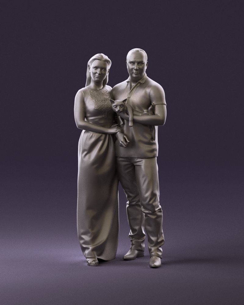 001050 man and woman of moddle age with cat 3D model_12