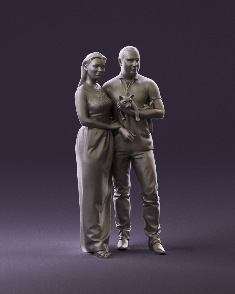 001050 man and woman of moddle age with cat 3D model_14