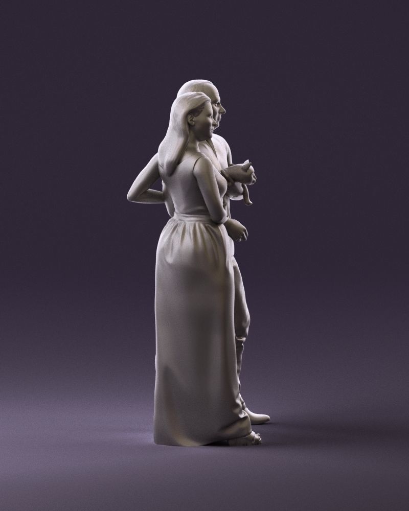 001050 man and woman of moddle age with cat 3D model_16