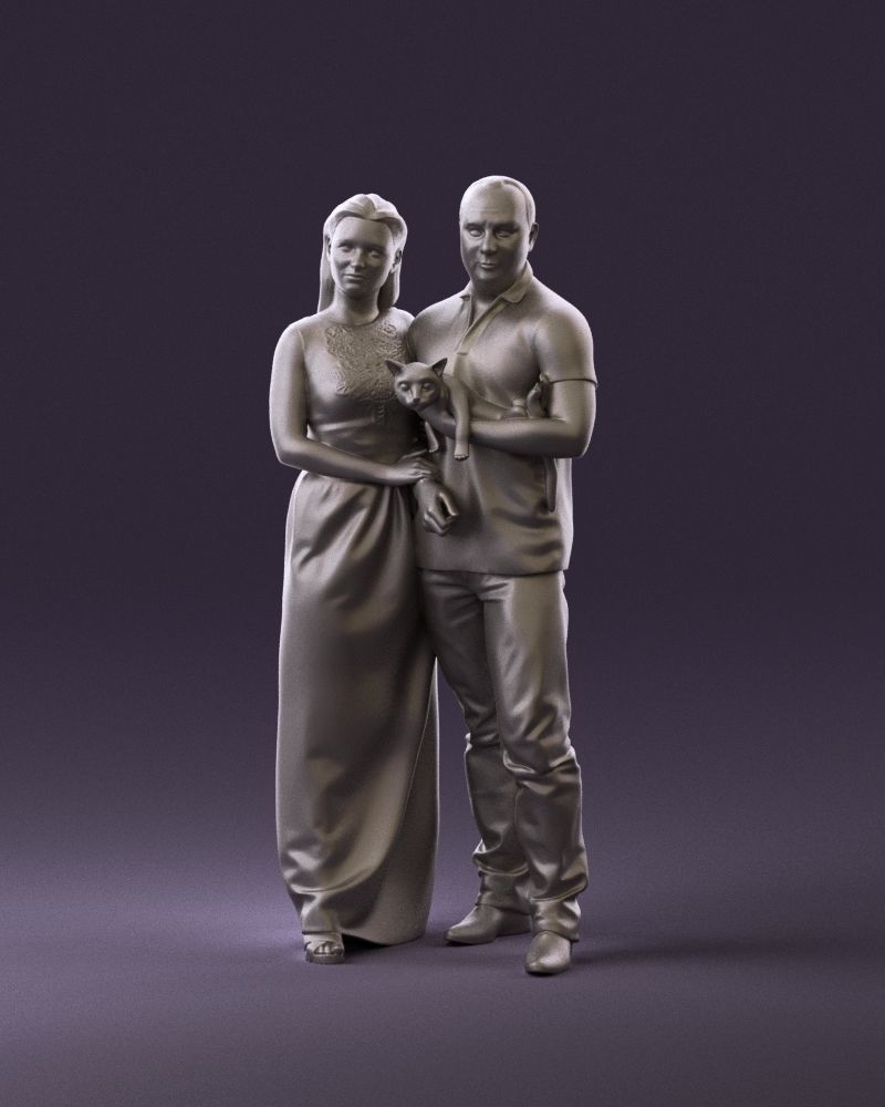 001050 man and woman of moddle age with cat 3D model_23