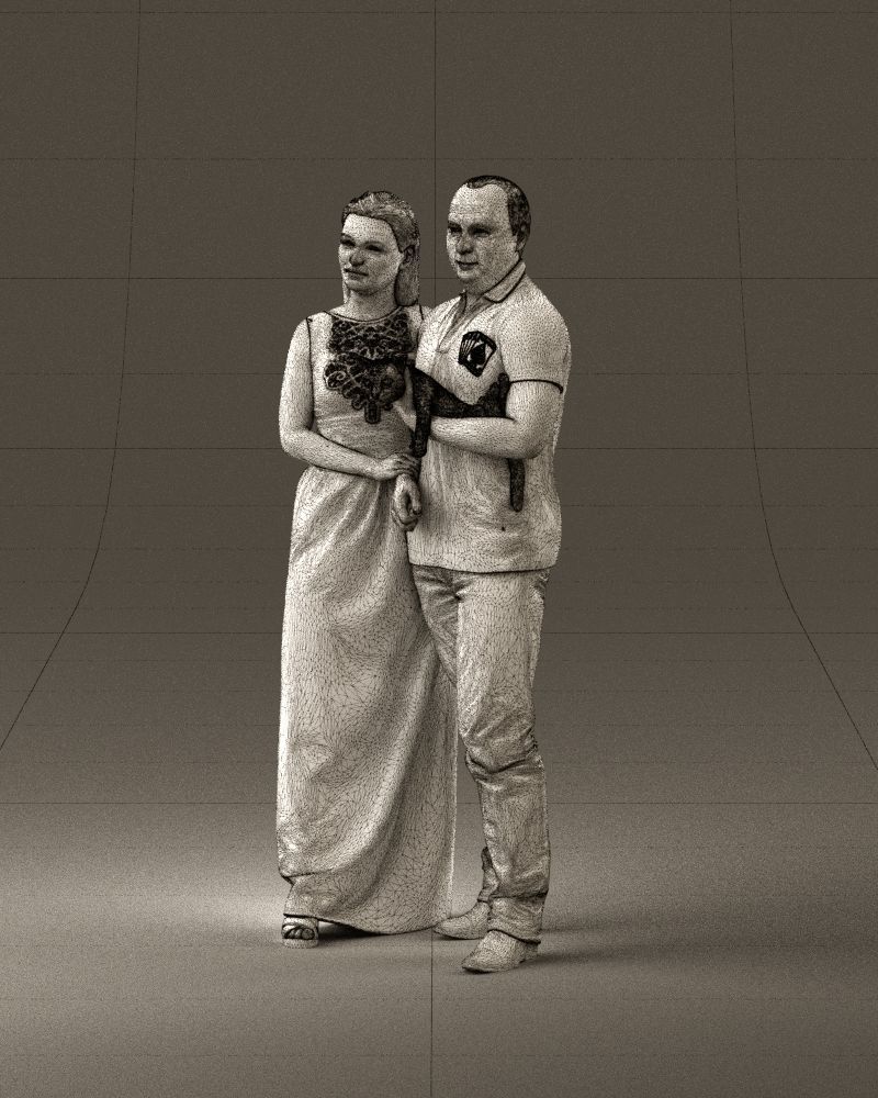 001050 man and woman of moddle age with cat 3D model_34