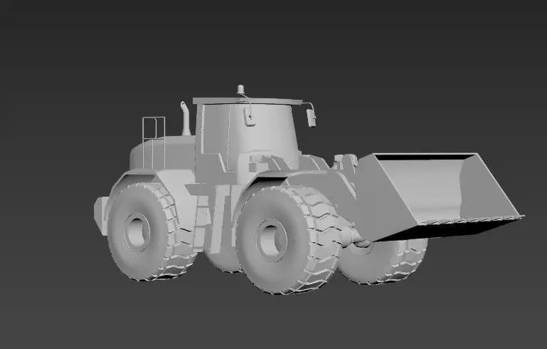Dozer vehicle Low-poly 3D model_0