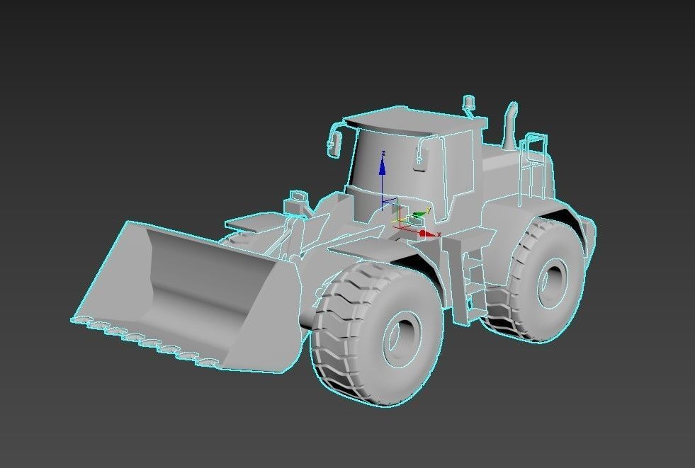 Dozer vehicle Low-poly 3D model_2