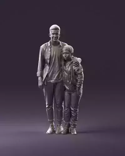 two brothers one older other young 1078 3D Print Ready