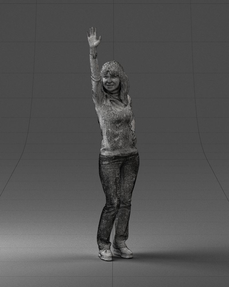 000032 Hand up woman 0927 3dp 3D print model_17