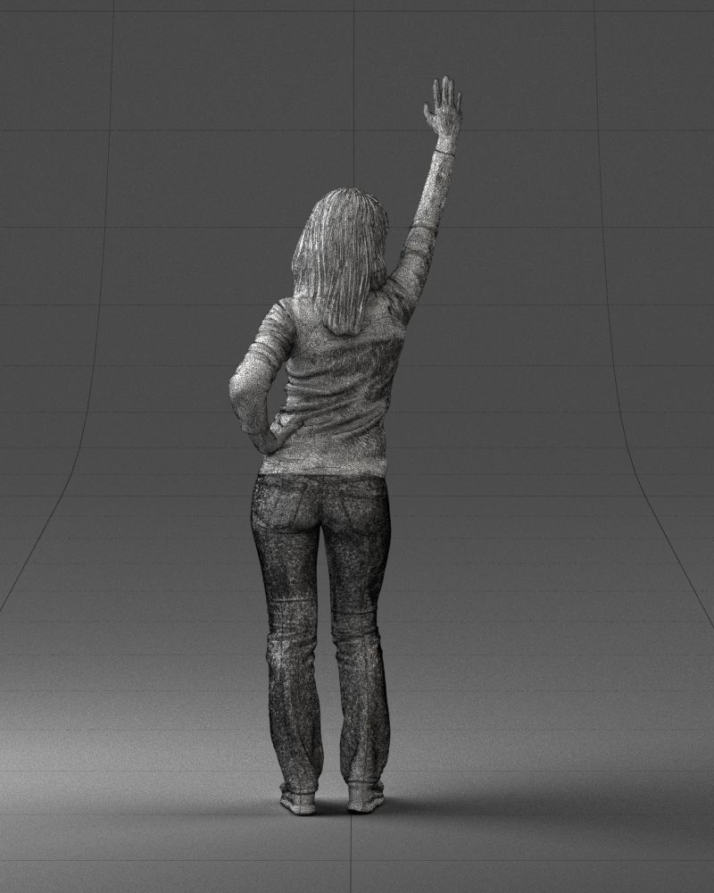 000032 Hand up woman 0927 3dp 3D print model_11