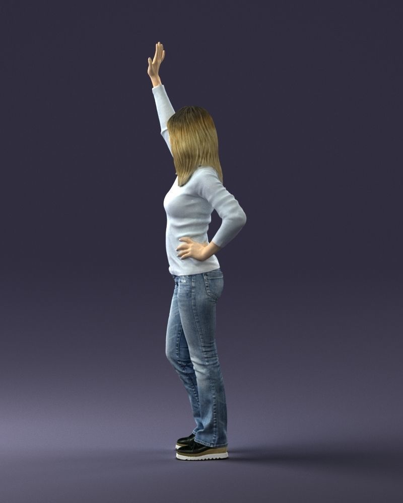 000032 Hand up woman 0927 3dp 3D print model_6