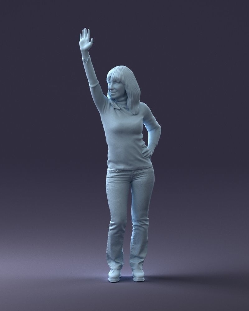 000032 Hand up woman 0927 3dp 3D print model_19