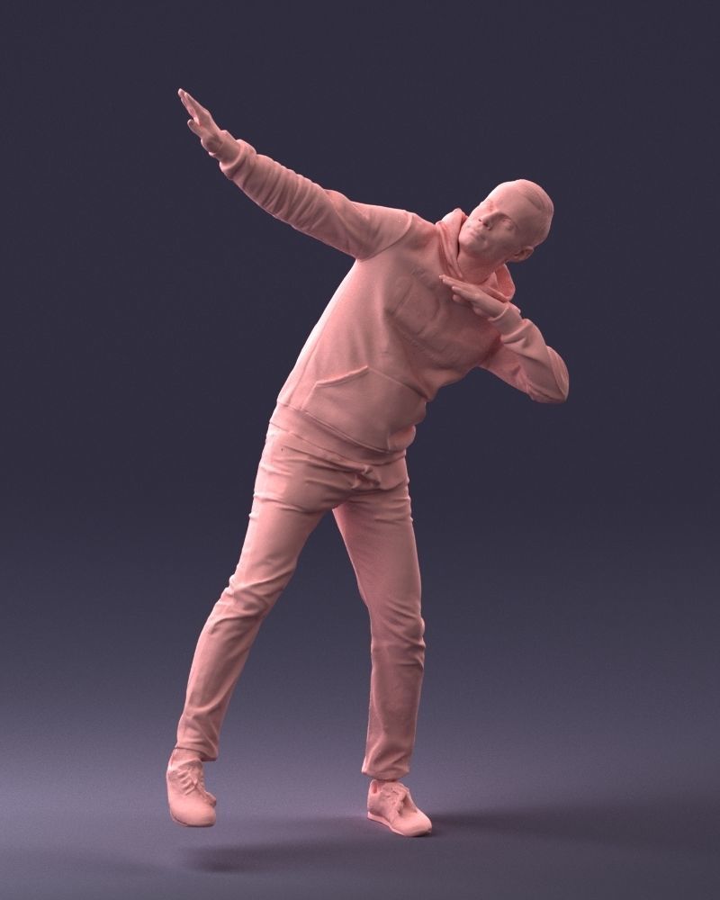 000264 Man in Dab Pose 0520 3D model_2