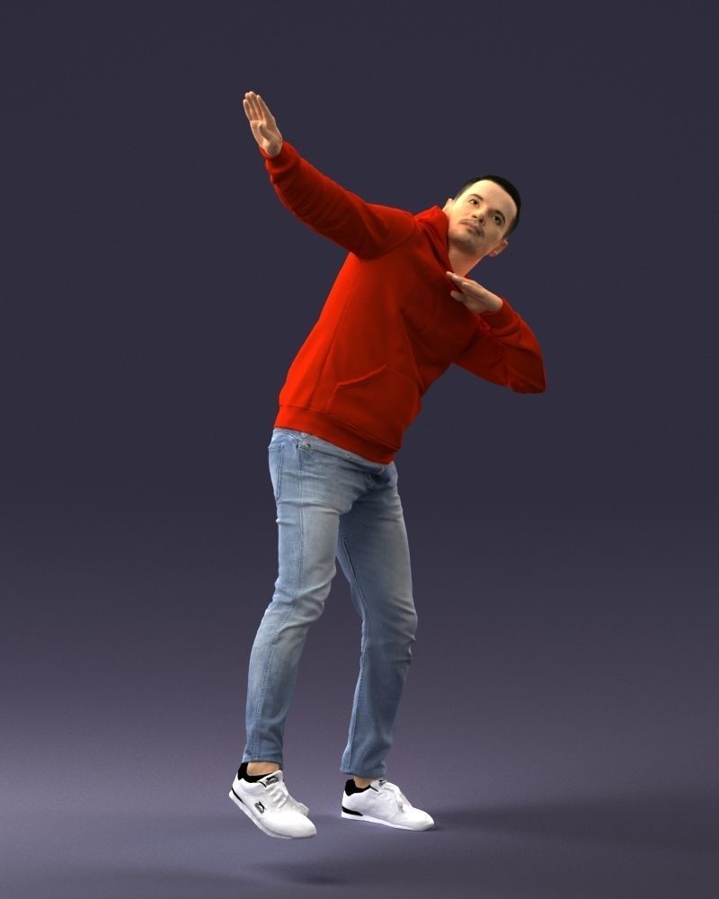000264 Man in Dab Pose 0520 3D model_4