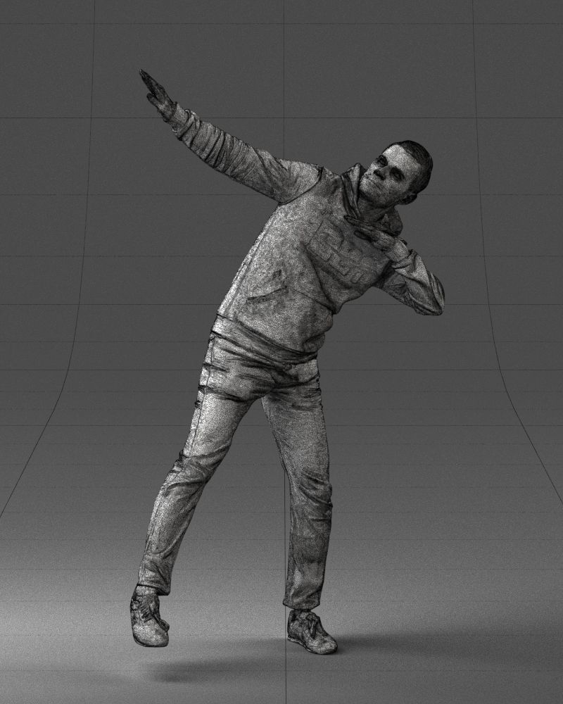 000264 Man in Dab Pose 0520 3D model_3