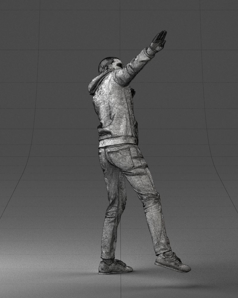 000264 Man in Dab Pose 0520 3D model_9