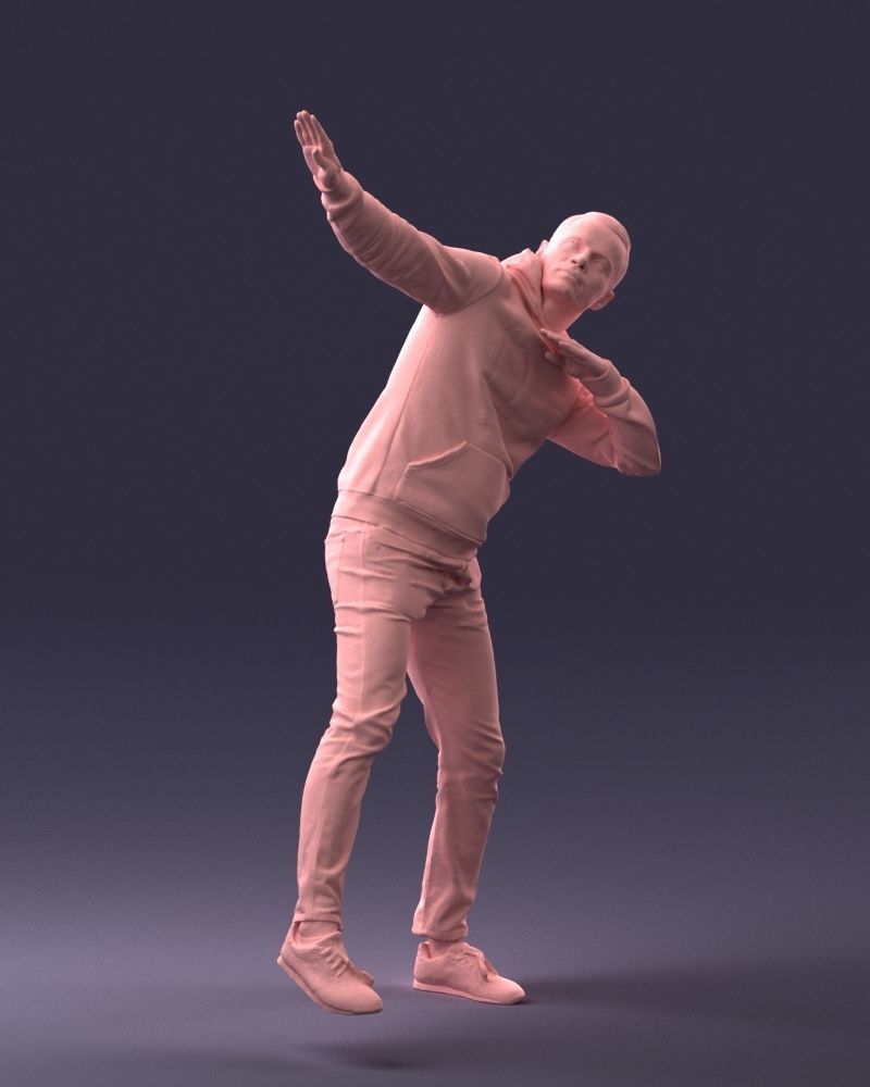 000264 Man in Dab Pose 0520 3D model_5