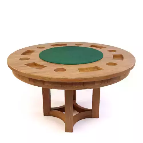 Solid oak poker table