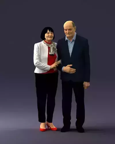 Married couple grandparents 0459 3D model