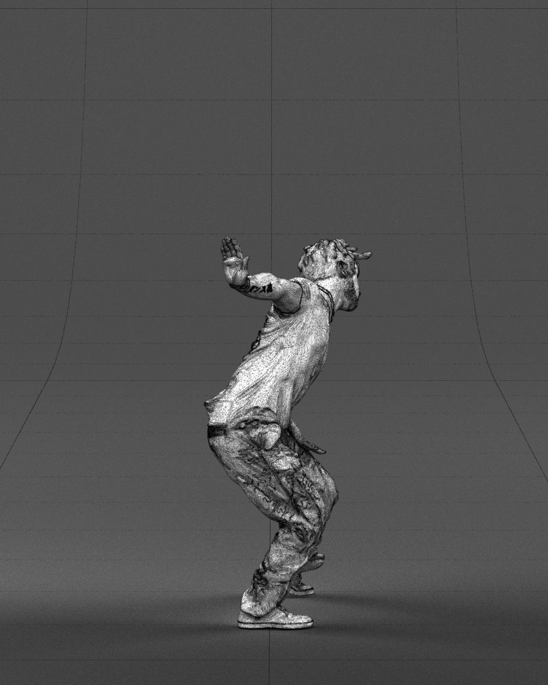 Mad dancer man 0430 3D Print ready 3D print model_11