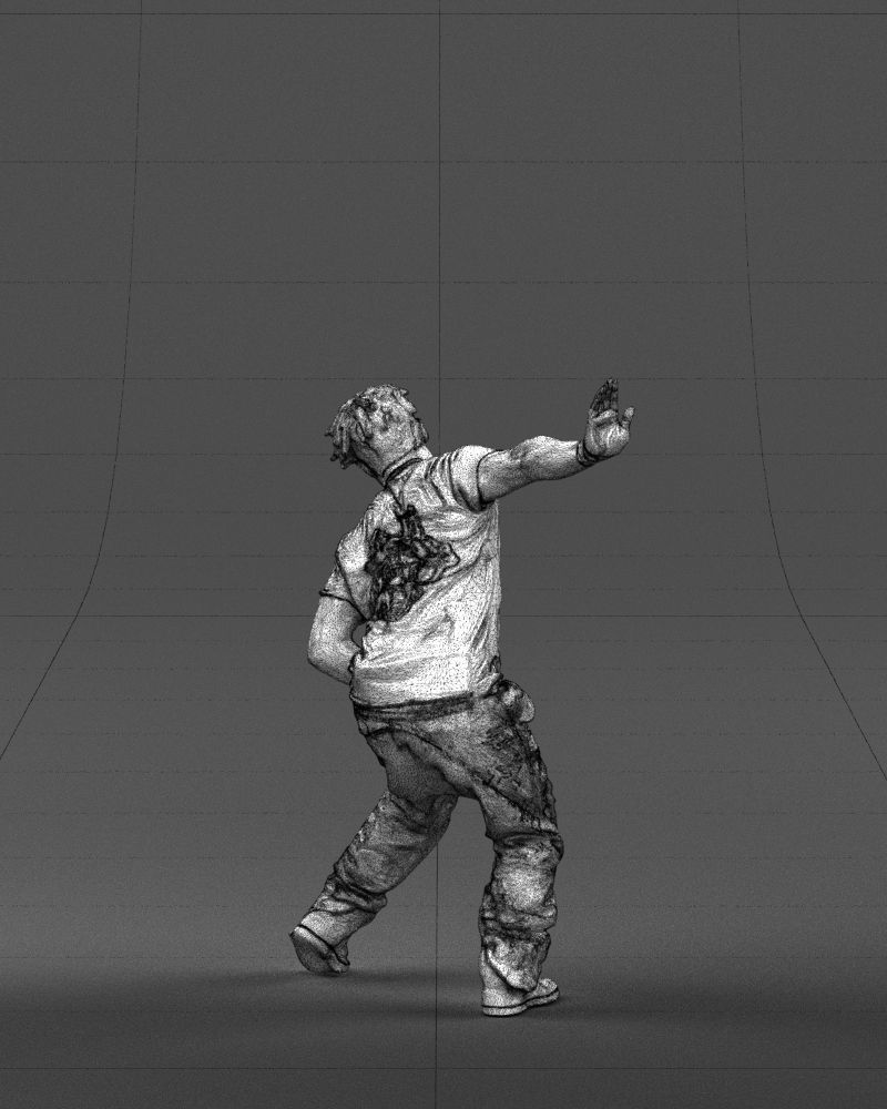 Mad dancer man 0430 3D Print ready 3D print model_17