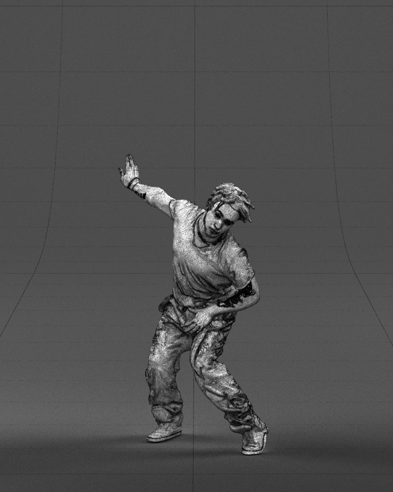 Mad dancer man 0430 3D Print ready 3D print model_35