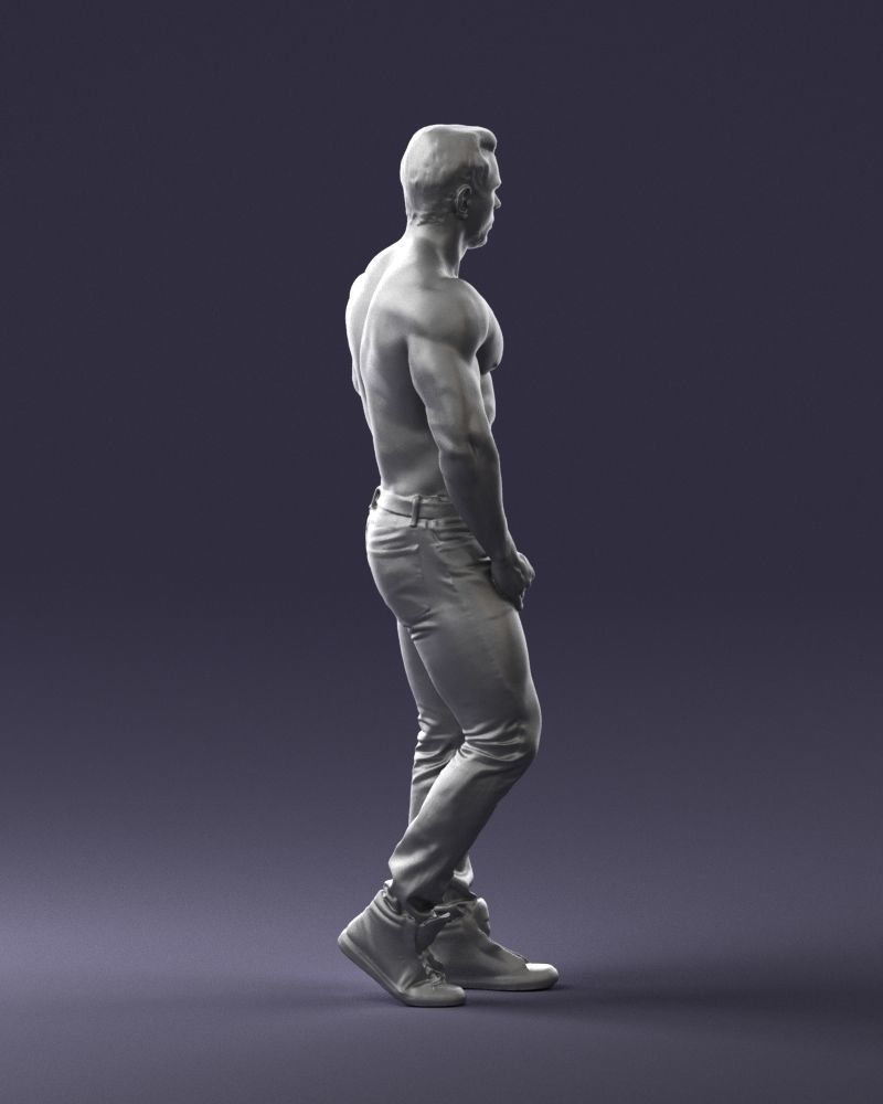 Naked torso man 0124 3D model_22